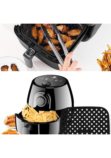 Siyah Isıya Dayanıklı Yıkanılabilir Silikon Fırın Ve Airfryer Kar