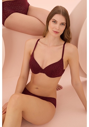 Loya Kadın Bordo Nirvana Destekli Tek Sütyen Bordo