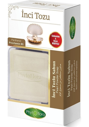Phytoflora İnci Tozu Sabunu 130 G + Sabunluk + Kese