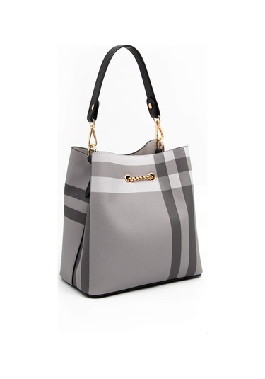 Silver Polo Kadın El Çantası 967 Mk84 45530 Gri Mat Siyah 45530 Gri Mat Siyah Çok Renkli