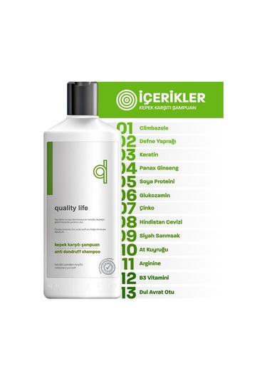 Ql Defne Yaprağı Özlü Kepek Karşıtı Şampuan 300 ML