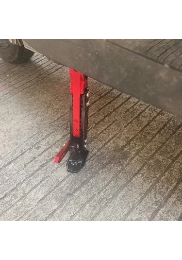 Xuweiwei Red Alüminyum Alaşım Yan Sehpa Seti, Kaymaz Dayanıklı Ayarlanabilir Yükseklik Çeşitli Modeller İçin Uygun Park Güvenliği Artırır