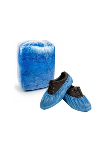Tek Kullanımlık İnce Lastiktli Galoş - Mavi - 1000 Adetlik 1 Paket