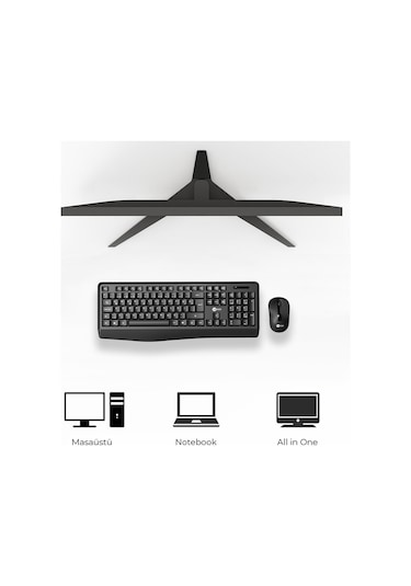 Lecoo KW211 Kablosuz Türkçe Q Klavye & Mouse Set