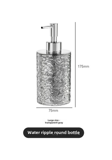 Springsun Sürdürülebilir Seyahat Dolum Flakonları - 400ml Şeffaf Gri Dairesel Plastik, Basınçlı Şampuan/banyo Jeli/sıvı Sabun Depolama, Hafif Ve Çok Amaçlı Diğer