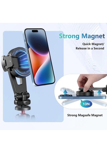 Ulanzi Ma47 2 İn 1 Manyetik Telefon Tutucu Stand 1 Black