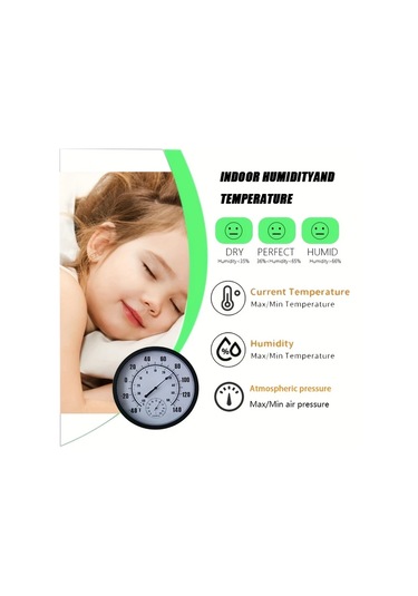 Boatshop1 Th9350pb-tw 25 Cm Akrilik Asılı Termometre Higrometre Ev Ofis İç Mekan Sıcaklık Nem Ölçer -40f 140f