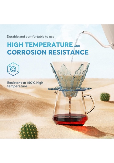 Suntek Magideal V Şekilli Filtre Kağıtları Ile Kahve Filtreli Mavi