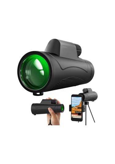 Yetişkinler İçin Telefon Tutucu Tripod İle Monoküler Teleskop, Hd Kompakt Monoküler