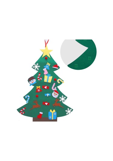 Çocuklar İçin Çıkarılabilir Klb'li Kendin Yap Keçe Noel Ağacı Ve Noel Ağacı Süsleme Seti