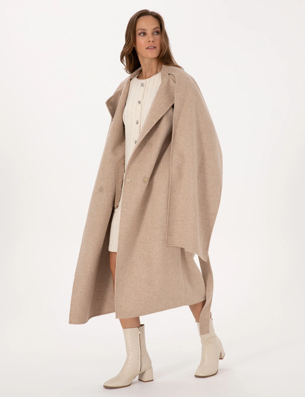 Pierre Cardin Kadın Bej Melanj Kaban 50309079-vr156 Bej Melanj