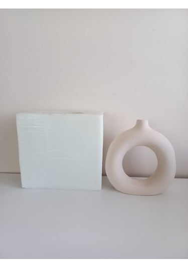 Büyük Boy Donut Vazo Kalıbı Şeffaf