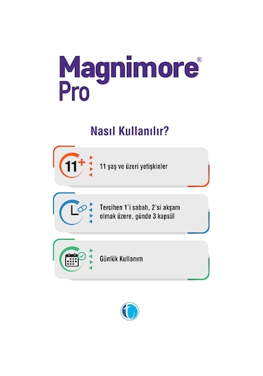 Magnimore Pro Magnezyum ve Vitaminler Takviye Edici Gıda 90 Kapsül