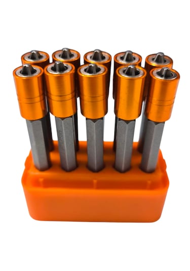 Mıknatıslı Uçlu Bits Uç Yıldız Matkap Ucu Ph2x65 10 Adet