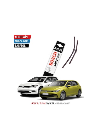 Vw Golf 7 / 7.5 / 8 Silecek 2012-2022 Bosch Aerotwin A863S