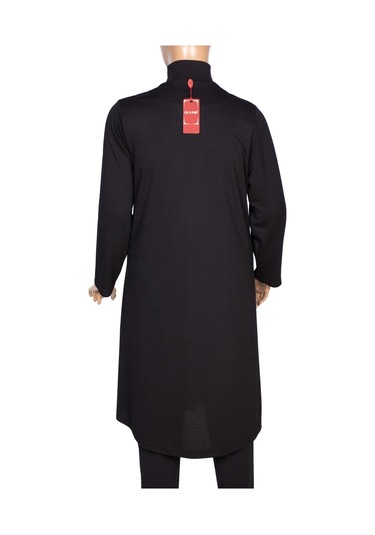 Hesna Kadın Cepli Düğmeli Kap Siyah Ceket 001