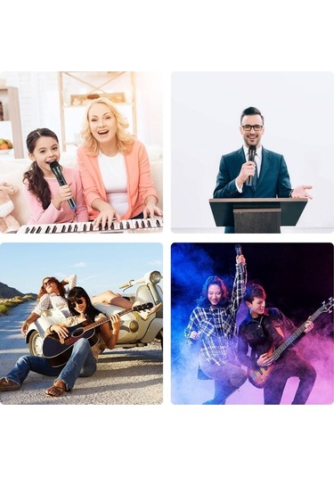 Diğer Puluz Pu628b Led Ekranlı, Pille Çalışan Mikrofonlu Uhf Kablosuz Dinamik Mikrofon - Siyah 681400373a