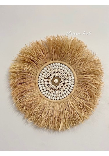 Deniz Kabuklu Rafya Duvar Dekoru M083