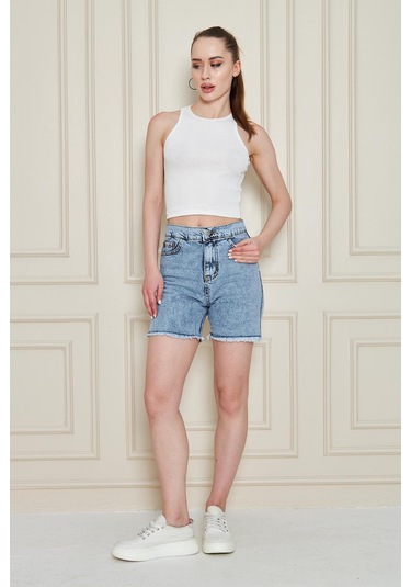 Kar Yikama Puskul Detayli Sort Mavi