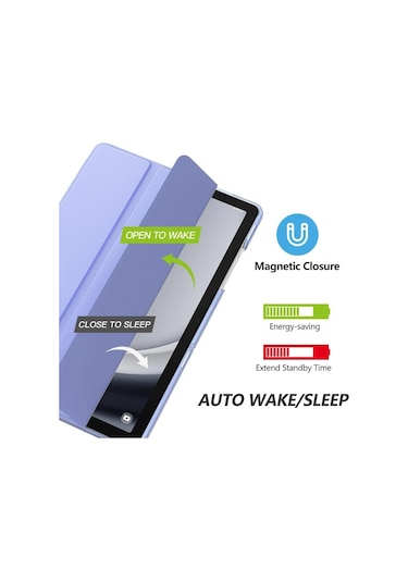 Samsung Galaxy Uyumlu Tab A9 Plus X210 X213 X215 X217 Kılıf New Pu Deri Smart Standlı Case Uyku Modlu