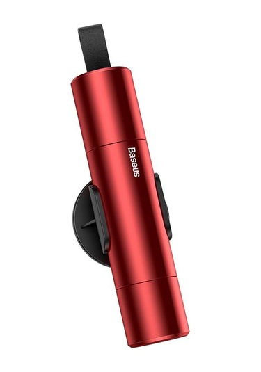 Kırmızı Baseus Keskin Alet Kullanışlı Güvenlik Çekiç