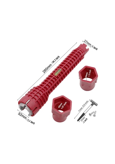 Geeksen 8'li Kutu Halinde Evsel Su Tesisatı Tamiri, Montağı İçin Anti-kayma Universal Fıçsana Anahtarı - Abs, Karbon Çelik Ve Alaşım Malzeme