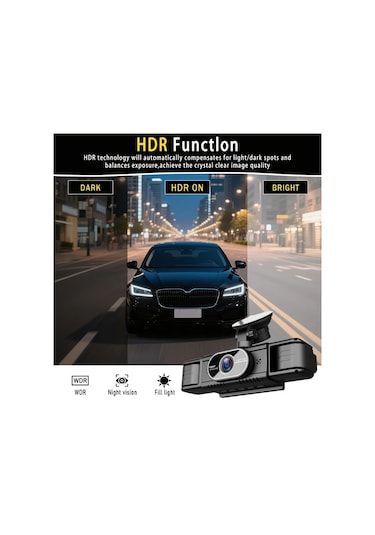 Xuweiwei 360 4 Kanallı Araç Kamerası - 1080p Ön Ve 720p Sol Sağ Arka Görüş Gece Görüşlü 4 Lenses Without Memory Card Dahil Değildir