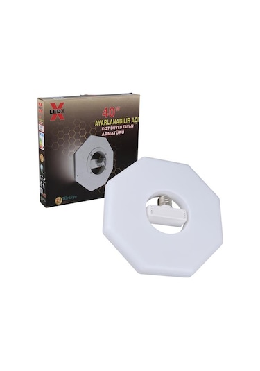 Ledx Al-obgg 40 Watt Ayarlanabilir Açı E27 Duylu Beyaz Tavan Armatürü Beyaz
