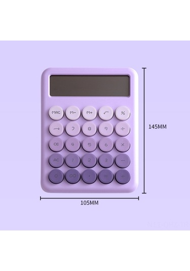 Aubyhe Desk Tipi Renkli Gradyan Hesap Makinesi - 12 Basamaklı Büyük Lcd Ekran, Sessiz İşlem, Aaa Pil Pil Yok - Pembe Gradyan Pembe