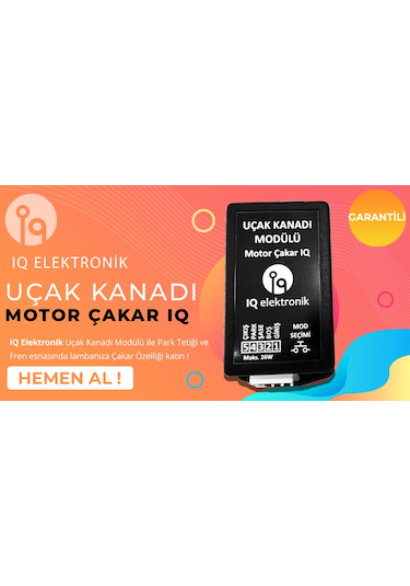 Iq Ucak Kanadi Motorsiklet Çakar & F1 9Modlu Tek Modul 2In1