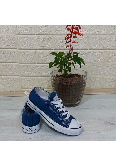 Fiyra 554 Kot Mavi Kısa Unisex Sneaker Keten Spor Ayakkabı 001