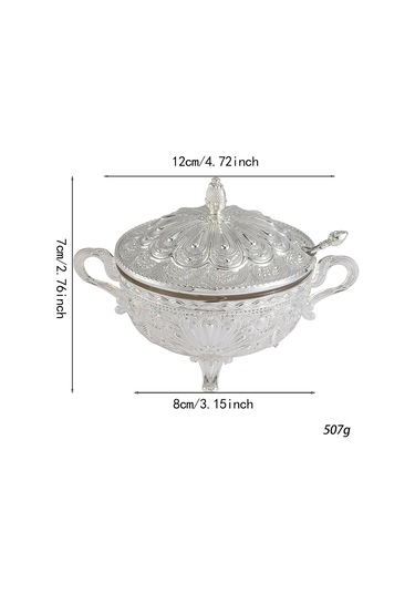 Homyl Kapaklı Şekerlik Mutfak Eğlence Yeniden Kullanılabilir Gümüş