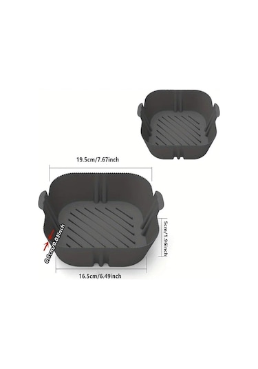 Mavi Silikon Hava Fritözler Fırın Pişirme Tepsisi Yeniden Kullanılabilir Airfryer Silikon Sepet Pizza Kızarmış Tavuk Airfryer Tava Astarı Mavi