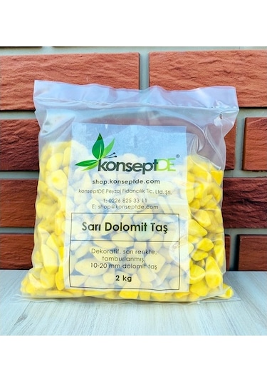 Renkli Dolomit Taş Sarı 2Kg