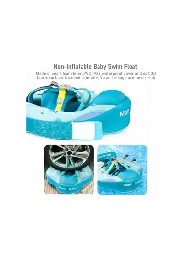 Mambobaby Şişme Olmayan Bebek Yüzme Şamandırası Yumuşak Mt3148gr-1 Yeşil