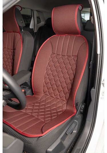 Lada Niva Lüx Oto Koltuk Minderi Ön 2'li Set Elegance Serisi Kırmızı