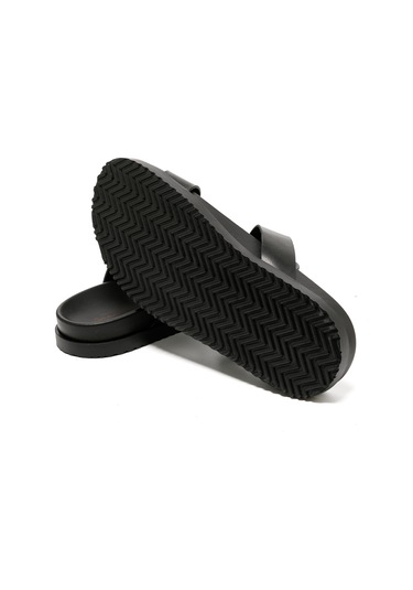 The Sandals Factory Black Sandalet Erkek M7927 The Sandals Factory Leather Upper Sandals Black