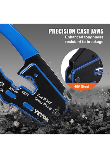 Vevor Sıkma Aracı Rj45/cat5e/cat6/cat6a Ethernet Crimper Sıkma Pense 8-pin Amerika Birleşik Devletleri