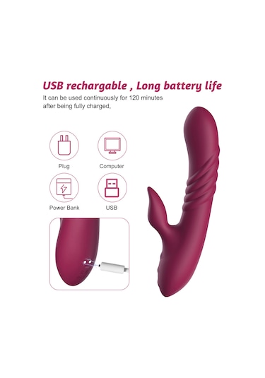 Youtek Kadınlar İçin 7 Titreşimli Şarjlı Su Geçirmez Masaj Aleti - G Noktası Uyarıcı Çok Renkli