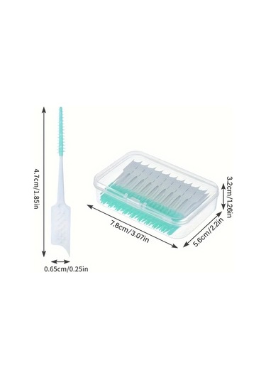 Willowhaven 200 Adet Mavi Diş İpi - Yumuşak Silikon İnterdental Fırça, Etkili Temizlik Ve Hassas Diş Etleri İçin