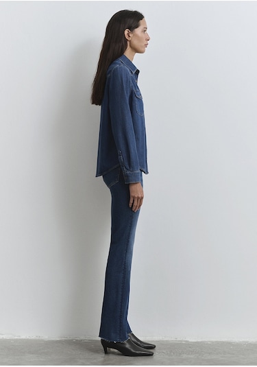 Mavi - Angela Classic Denim Koyu Mavi Jean Gömlek 1210819-89252 Koyu Mavi