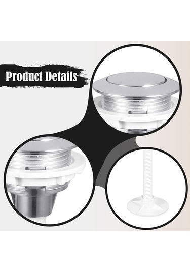 Suntek Ev, Banyo, Otel İçin 38 Mm Evrensel Kolay Kurulumlu Gümüş