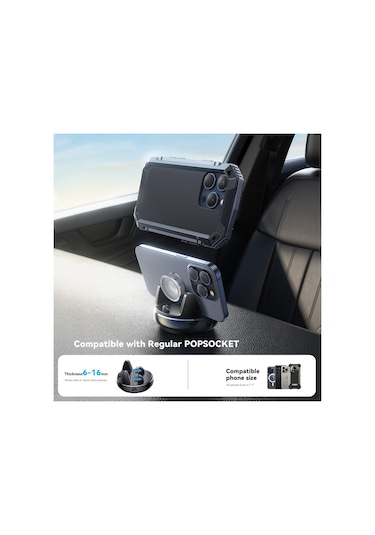 Joyroom Jr-zs330 Dundun No.3 Araca Monte Braket Kontrol Paneli Araç Telefonu Tutucu Siyah