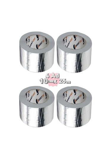 Bantevi Takviyeli Alüminyum Folyo Bant 10 CM x 25 M 4 Adet