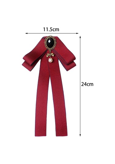 Homyl Şerit Papyon Broş Boyun Kravat Kokteyller Parti Mezuniyet Kırmızı