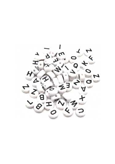 Harf Boncuk Elips Beyaz 6 Mm 250 Gr