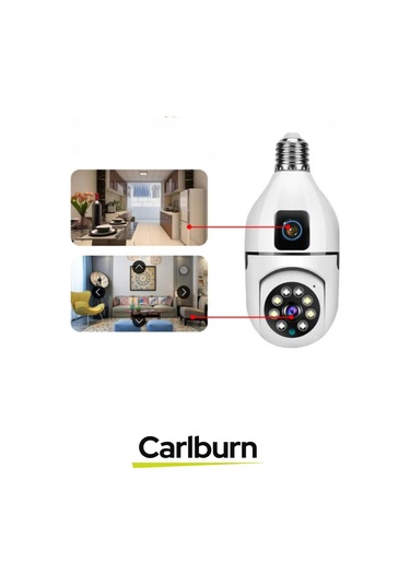 360 Panoramik Görüş 4k Full Hd Çift Lensli E27 Duy Girişli 8 Mp Kablosuz Ampul Kamera