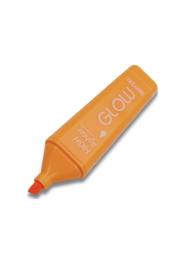 Gıpta Glow Kesik Uç Neon Turuncu Fosforlu Kalem 10 Adet Turuncu