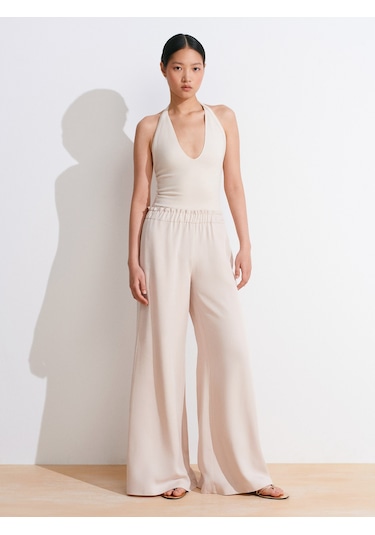 Dilvin 31971 Boyundan Bağlamalı Top-açık Bej Açık Bej