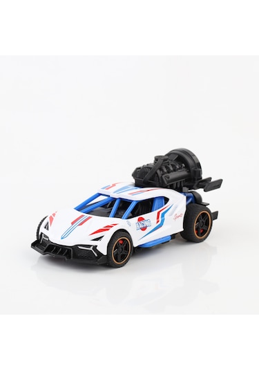 Metal Duman Çıkartan Sesli Işıklı Çek Bırak Buggy Araba Beyaz